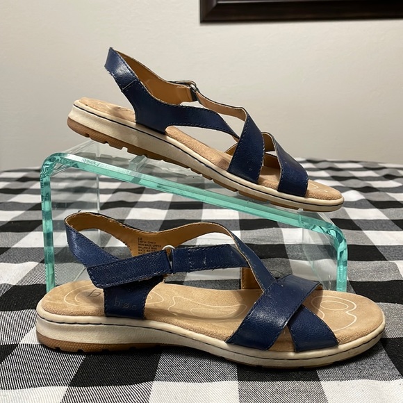 Born B.O.C. Camelia Sandals Size 6M Slingback Strappy Open-Toe Blue - Picture 2 of 10
